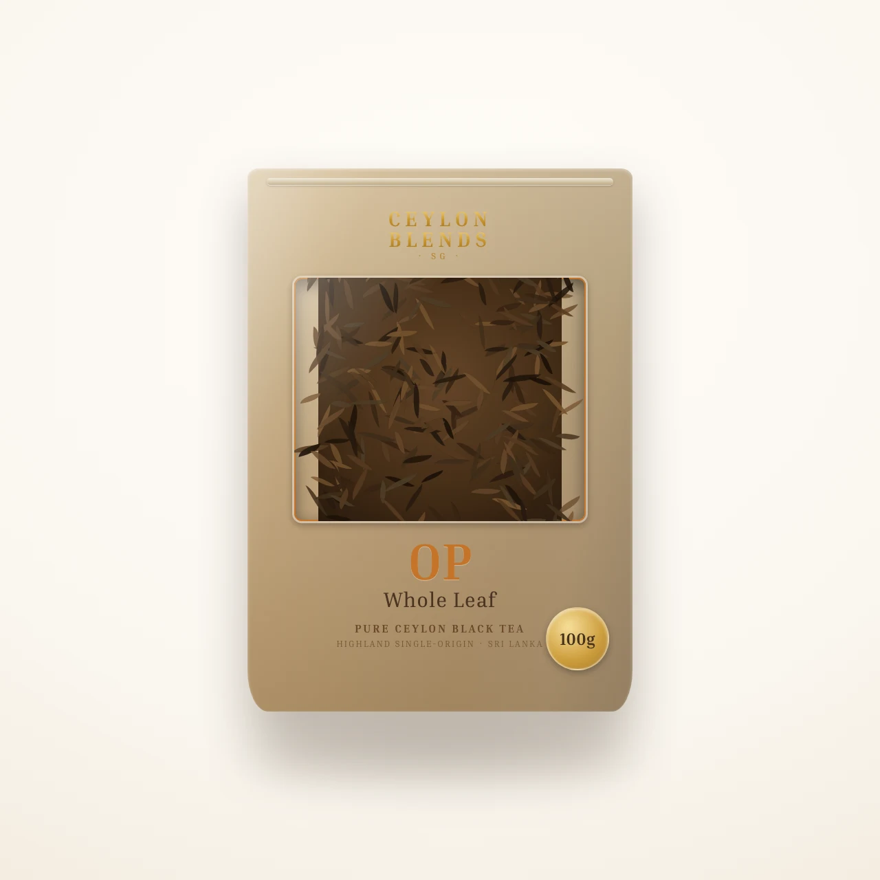 CeylonBlends Whole Leaf Ceylon Black Tea — OP (Orange Pekoe)